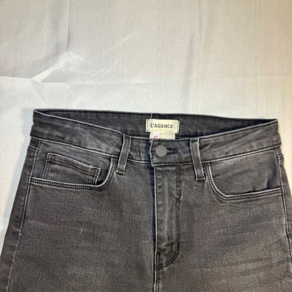 L'AGENCE Marguerite High-Rise Skinny Jeans Women’s Size 27 Dark Stretch Denim - Picture 9 of 16